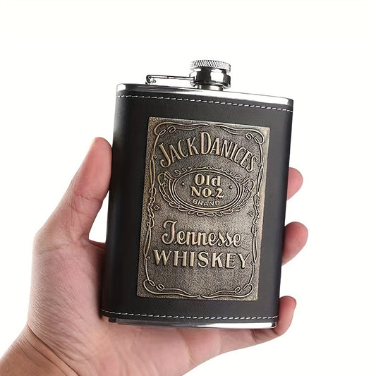 1pc 8oz Faux Flask, Stainless Steel Square Flask, Best for Man Hip Flask, Novelty Love Expression Gift for Family, Friends, Christsmas Gifts