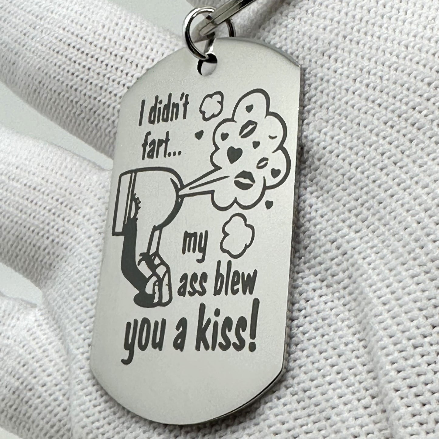 Stainless Steel "I Didn't Fart" Keychain - The Perfect Prank Gift For Friends, Classmates And Colleagues