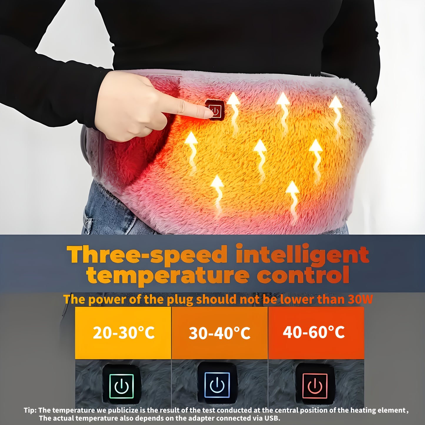 Glow Warmth, USB-Powered Portable Waist & Hand Warmer - Perfect Christmas Gift for Women, Ideal for Home or Office Use