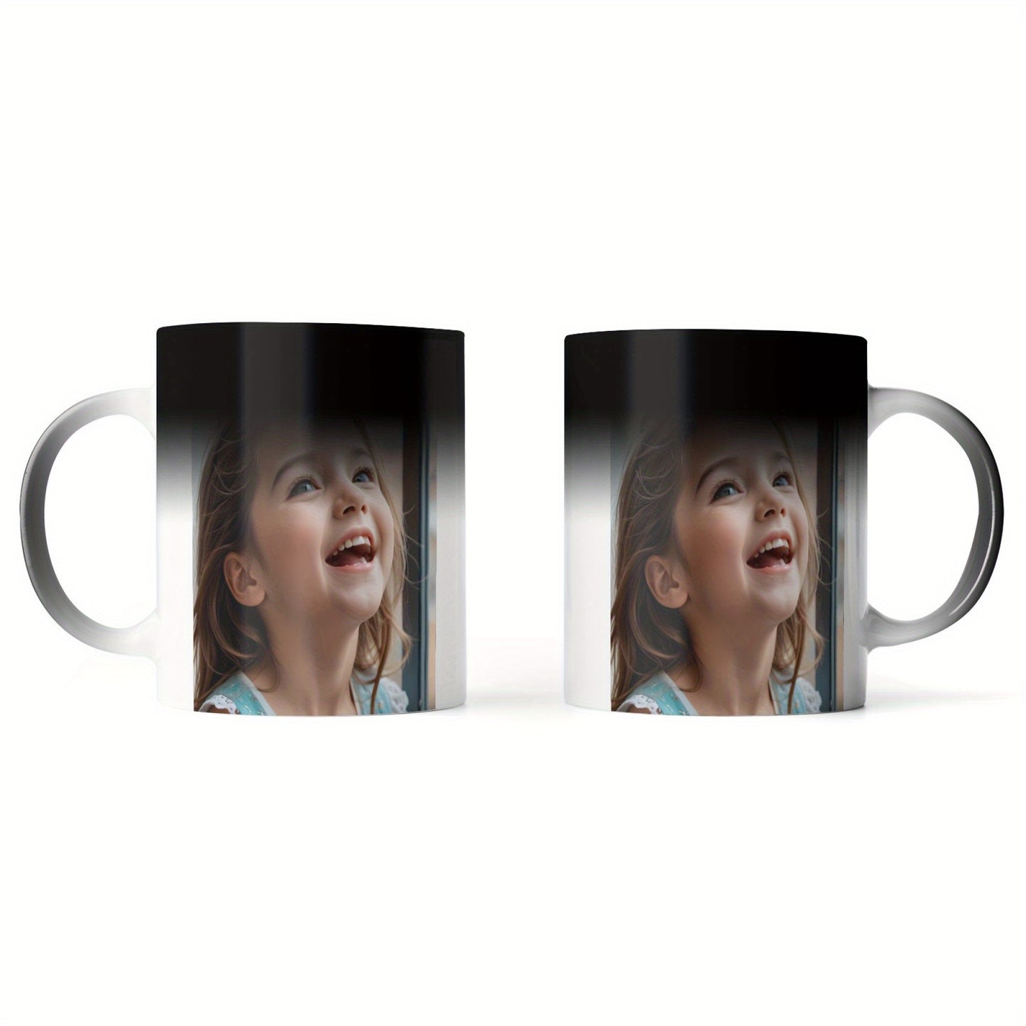 Customizable Ceramic Coffee Mug - 11oz Personalized Magic Color Changing Mug with Photo, Design Your Own Novelty Gift for Birthday, Mother'S Day, Christmas