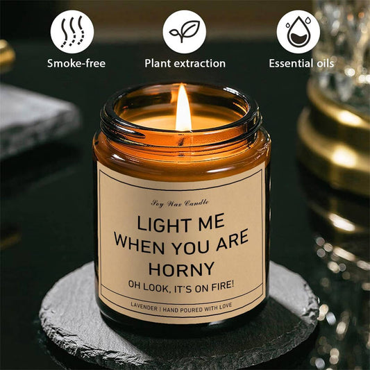 1pc Lavender Scented Candle Gift for Adult Women Men Him Her Husband Wife Boyfriend Girlfriend Bf Gf Fiance Female On Valentine's Day Birthday Anniversary Romantic Sweetset Love Naughty Funny Fun Sex Gag Wedding Engagement Ho