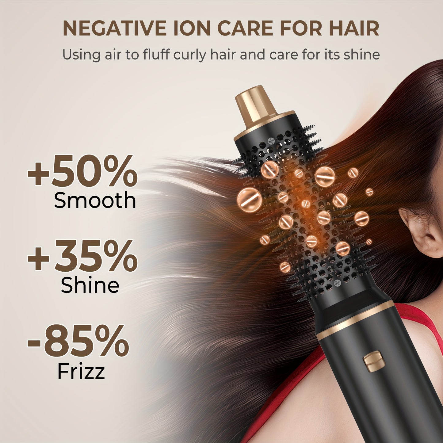 5in 1 110000 RPM 800W Hot Air Brush, Hair Dryer Brush Blow Dryer Brush, Hair Style, Drying, Air Curling Wand, Styler Tools, EU Plug Supply