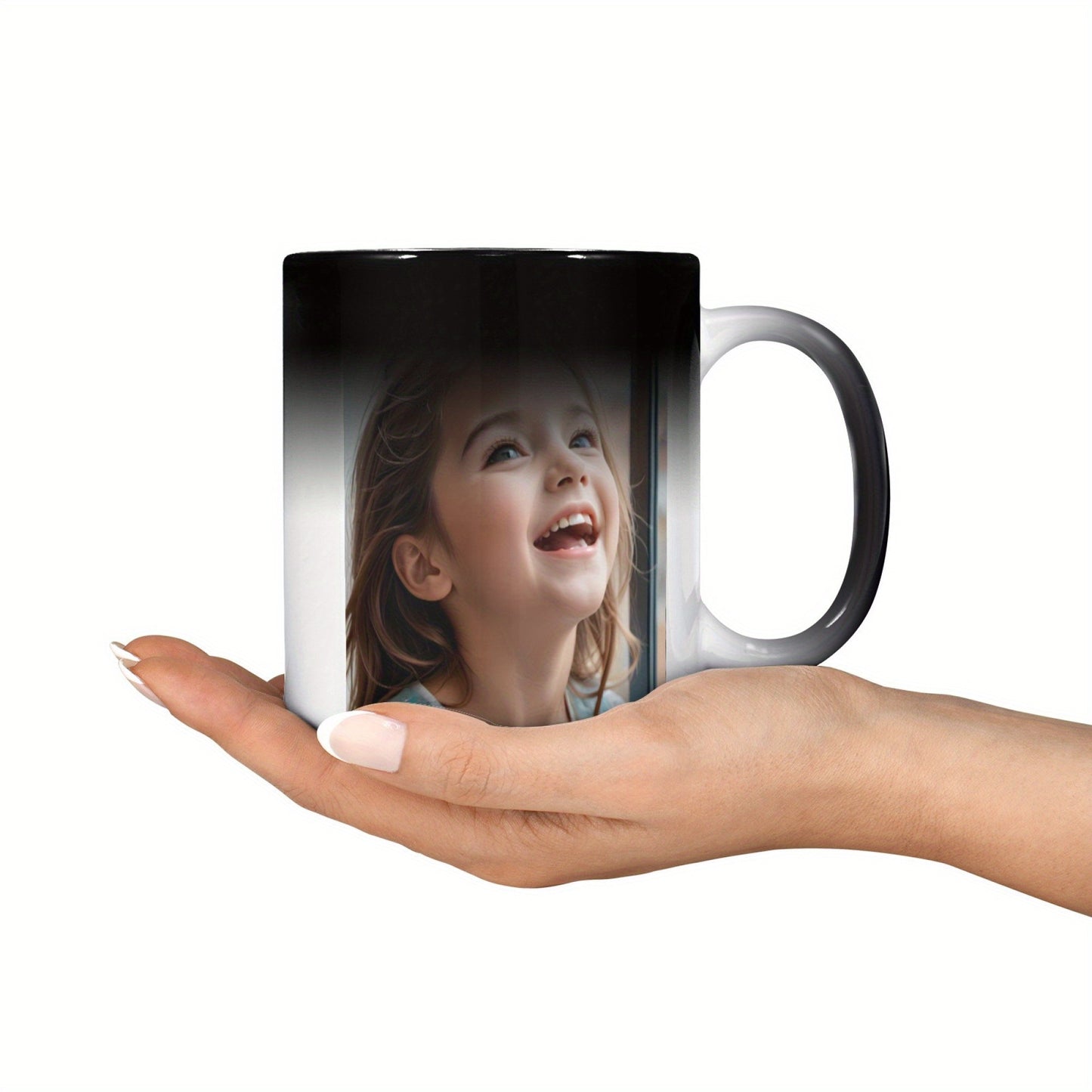 Customizable Ceramic Coffee Mug - 11oz Personalized Magic Color Changing Mug with Photo, Design Your Own Novelty Gift for Birthday, Mother'S Day, Christmas