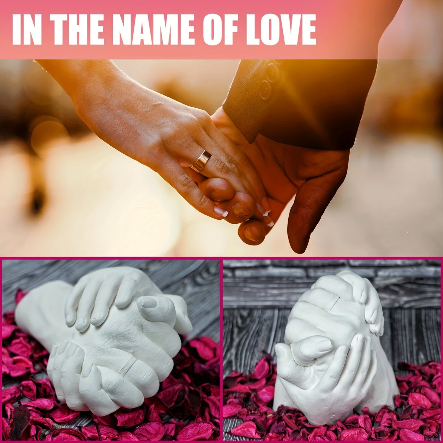 DIY Couple'S Hand Casting Kit - Plaster Statue Molding Set for 2, Perfect for Sculpting & Unique Gifts for Him/Her, Husband/Wife - Ideal Valentine'S Day or Wedding Keepsake