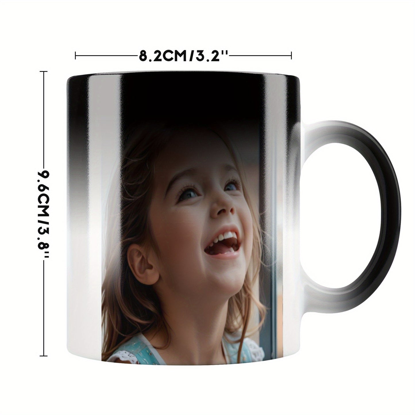 Customizable Ceramic Coffee Mug - 11oz Personalized Magic Color Changing Mug with Photo, Design Your Own Novelty Gift for Birthday, Mother'S Day, Christmas