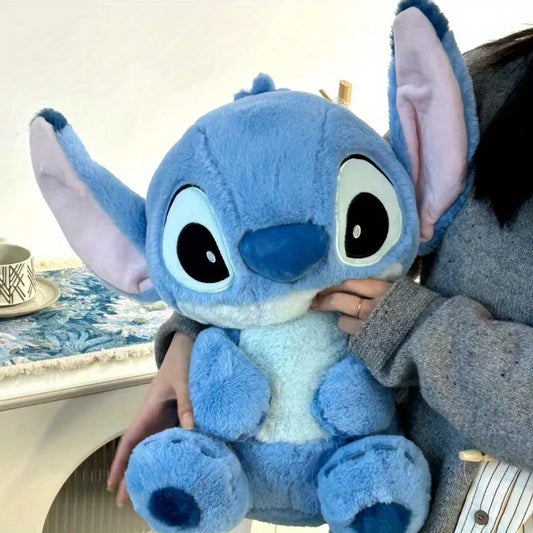 1pc Disney Stitch Plush Doll, Blue Soft Polyester Fiber Stuffed Animal, Perfect for Room, Car, Sofa Decor, Ideal Valentine'S Day, Christmas, Birthday Gift Accessory