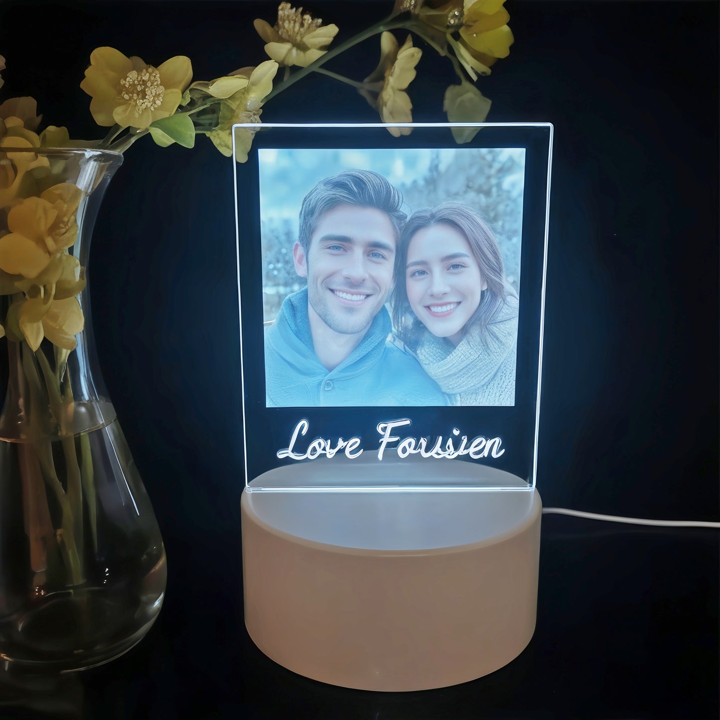 Picture Customization - Personalized Gift, Customize Table Lamp with Picture, Atmosphere Light, Personalized Night Light, Give it to Girlfriend, Women's Gift