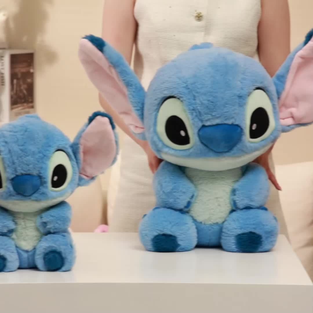 MINISO Stitch Plush Toy - Soft Polyester Blend, Knit Fabric, Cute Holiday Gift Idea, Multiple Sizes Available!