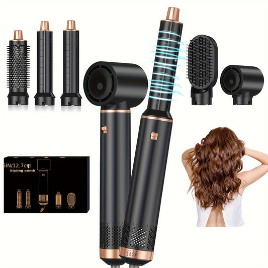 5in 1 110000 RPM 800W Hot Air Brush, Hair Dryer Brush Blow Dryer Brush, Hair Style, Drying, Air Curling Wand, Styler Tools, EU Plug Supply