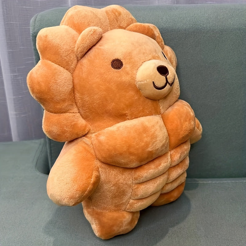 Adorable 29.97cm Muscle Teddy Bear Plush Toy - Soft, Cuddly Stuffed Animal Pillow for Youngsters & Adults - Perfect for Christmas, Birthday Gifts