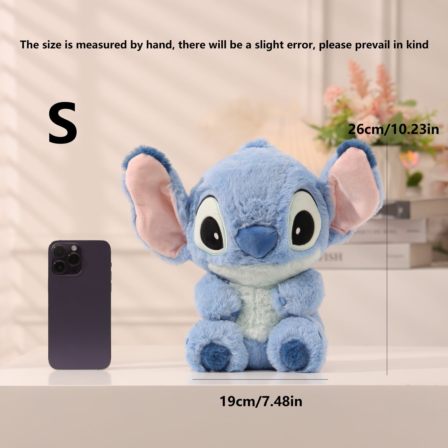 MINISO Stitch Plush Toy - Soft Polyester Blend, Knit Fabric, Cute Holiday Gift Idea, Multiple Sizes Available!