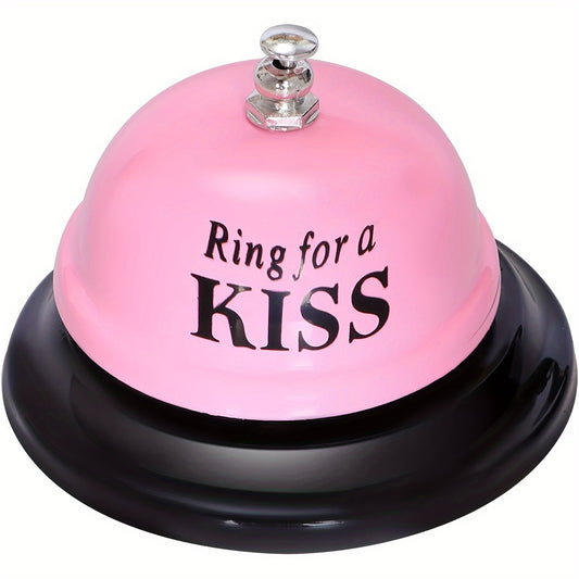 Funny 'Ring for a Kiss' Service Desk Bell - Perfect Gift for Valentine's, Anniversaries & Christmas