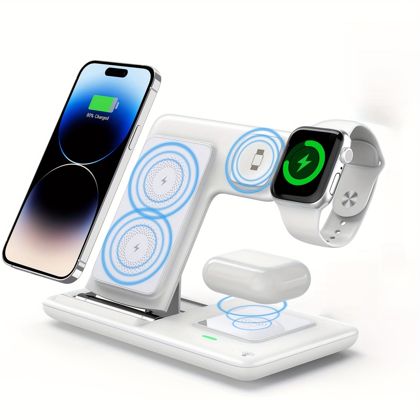 Wireless Charging Station, 3-in-1 Folding Mobile Phone Wireless Charger Bracket, Suitable For IPhone 15, 14, 13, 12, 11/Pro/Max/Mini/Plus, X, XR, XS/Max, SE, 8/Plus, Suitable For IWatch 1-9 And Airpods 3/2/Pro.