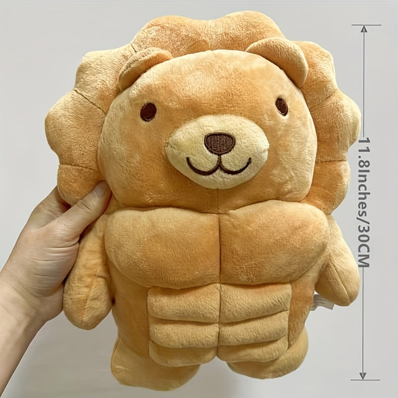 Adorable 29.97cm Muscle Teddy Bear Plush Toy - Soft, Cuddly Stuffed Animal Pillow for Youngsters & Adults - Perfect for Christmas, Birthday Gifts