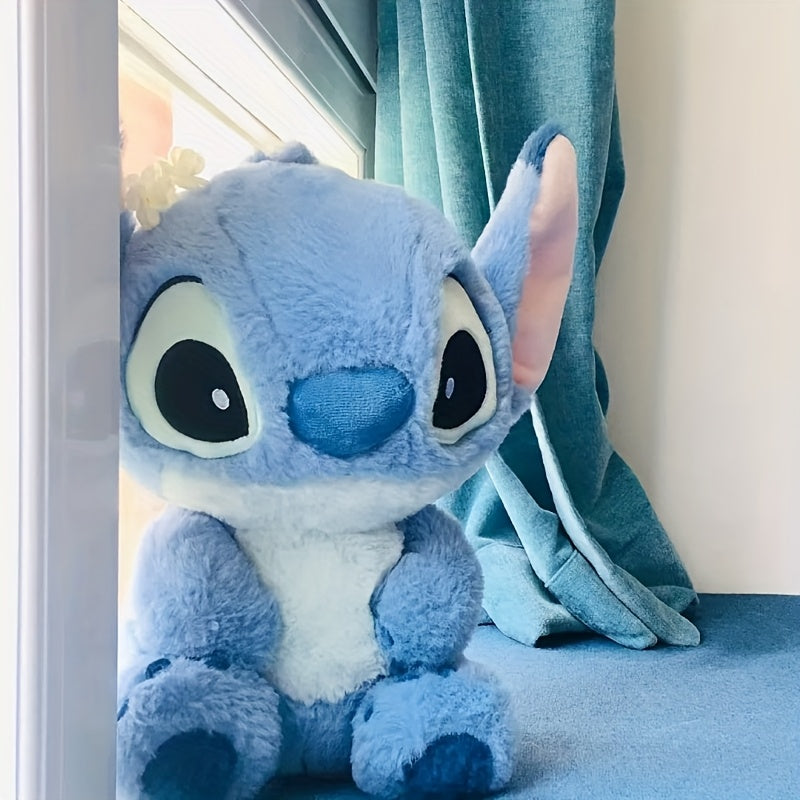 1pc Disney Stitch Plush Doll, Blue Soft Polyester Fiber Stuffed Animal, Perfect for Room, Car, Sofa Decor, Ideal Valentine'S Day, Christmas, Birthday Gift Accessory