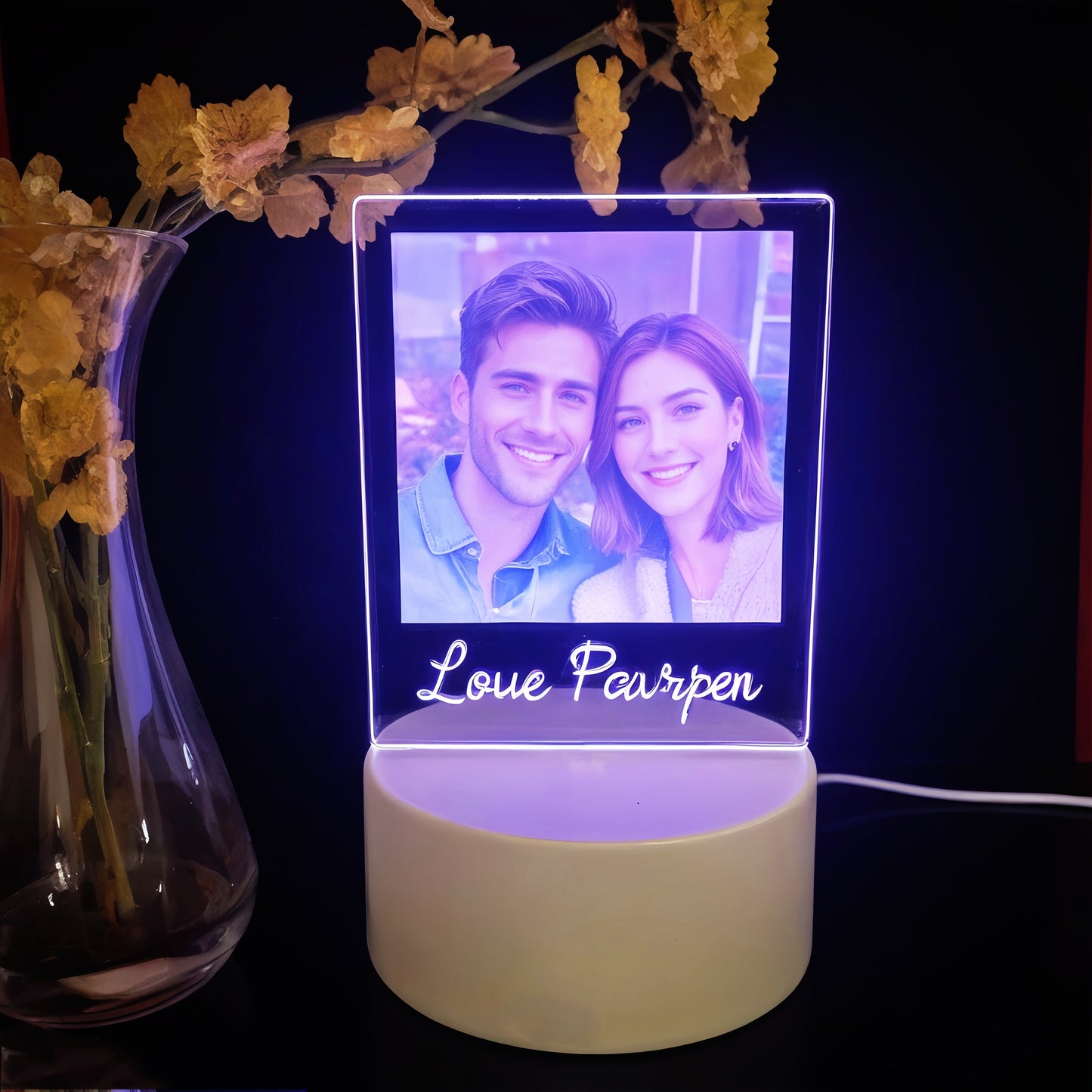 Picture Customization - Personalized Gift, Customize Table Lamp with Picture, Atmosphere Light, Personalized Night Light, Give it to Girlfriend, Women's Gift